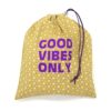 Pochon Taille L jaune good vibes only 2 MELIFACTORY