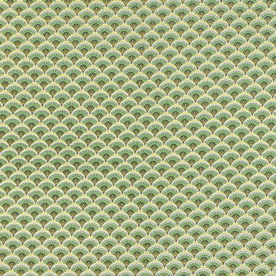 Coton éventails verts, 20 x 150 cm