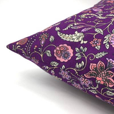 Housse de coussin 40 x 40 cm, Fleurs romantiques-violet
