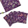 Lingette et sac fleurs romantiques violettes MELIFACTORY