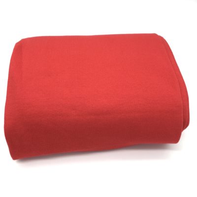 Bord cote tubulaire cotelé rouge, 10 cm
