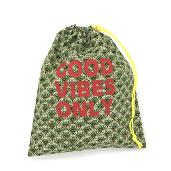 Pochon Taille M vert good vibes only 2 MELIFACTORY