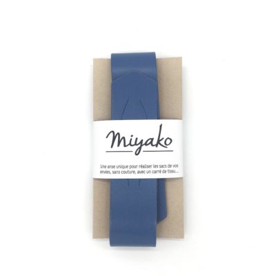 Anse en cuir MIYAKO bleu jean