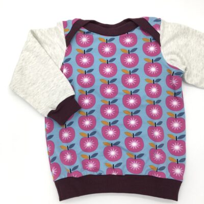 Sweat French Terry col US pommes roses 3 ans