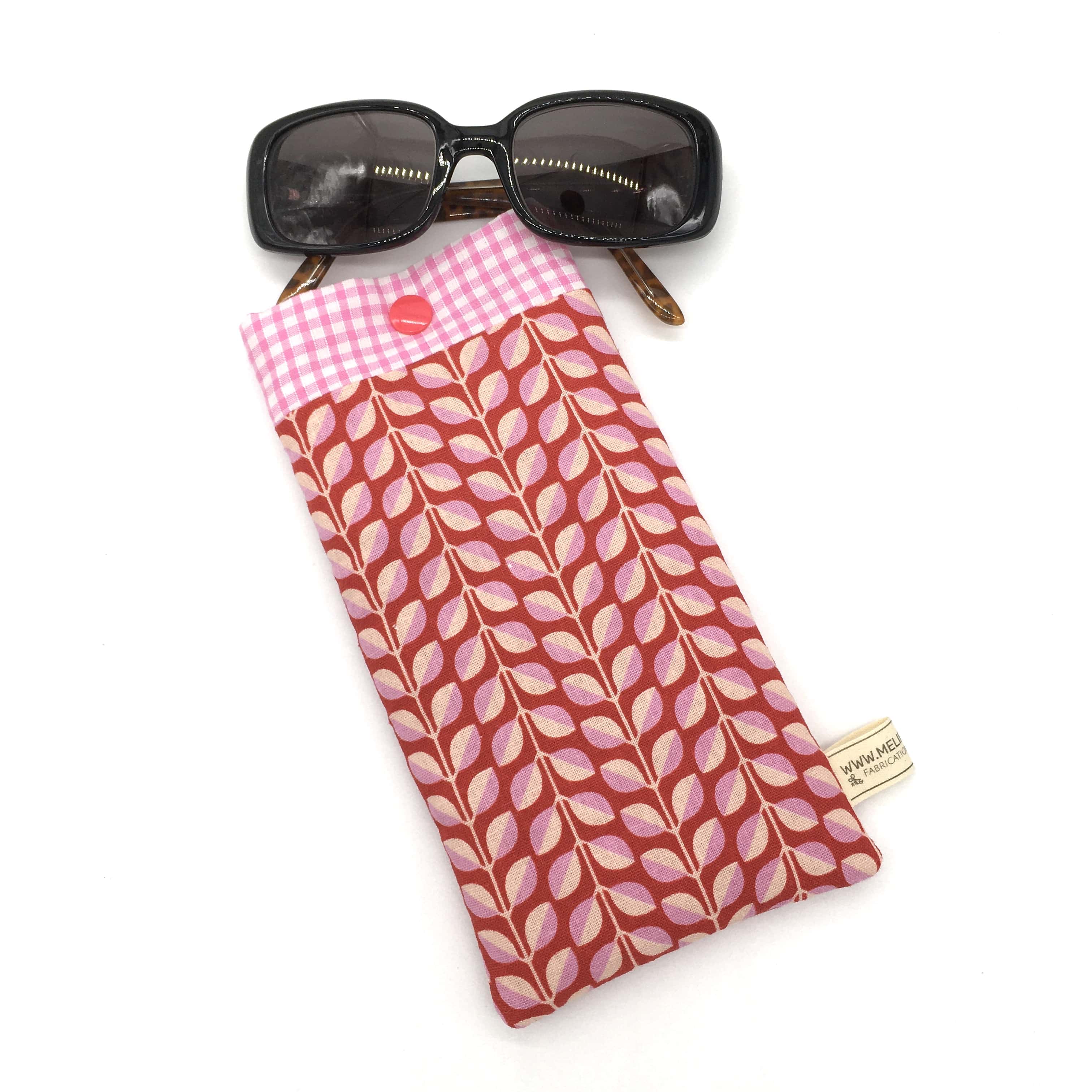 Etui lunettes lin rose MELIFACTORY