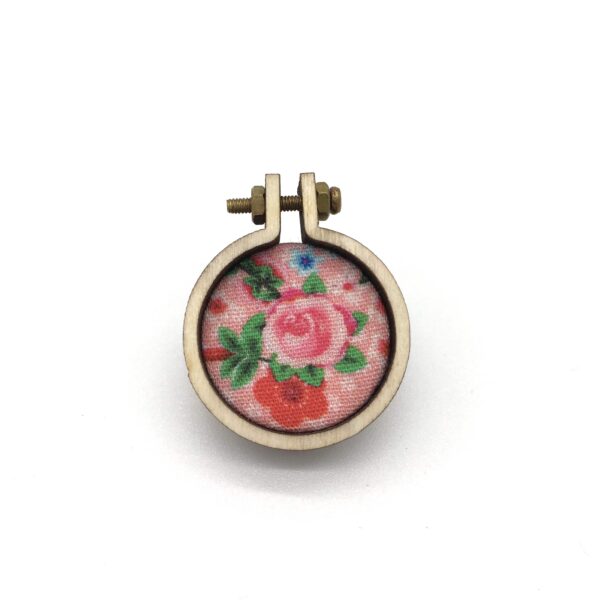 Broche fleur rose MELIFACTORY